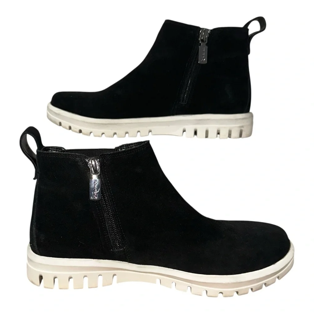 Blondo Flora‎ Black Waterproof Chelsea Ankle Boots Lug Sole 7.5M B3515 015